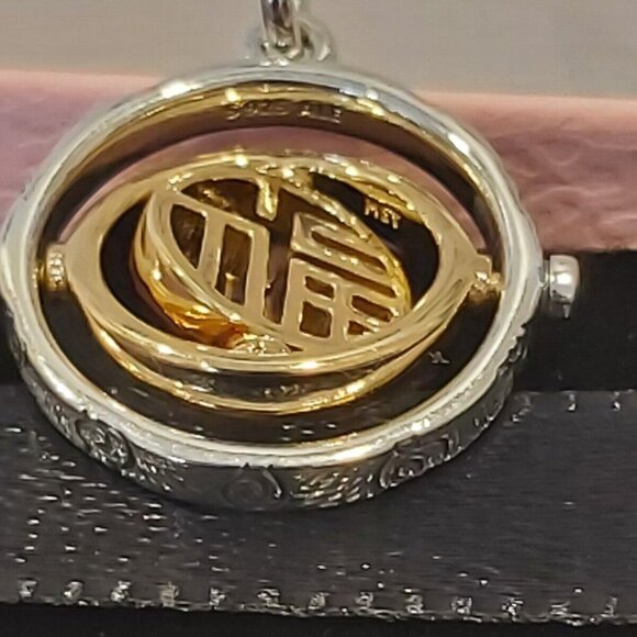 AUTHENTIC PANDORA TWO-TONE Fú Spinning Dangle Charm/Pendant 762536C00 - Picture 15 of 15